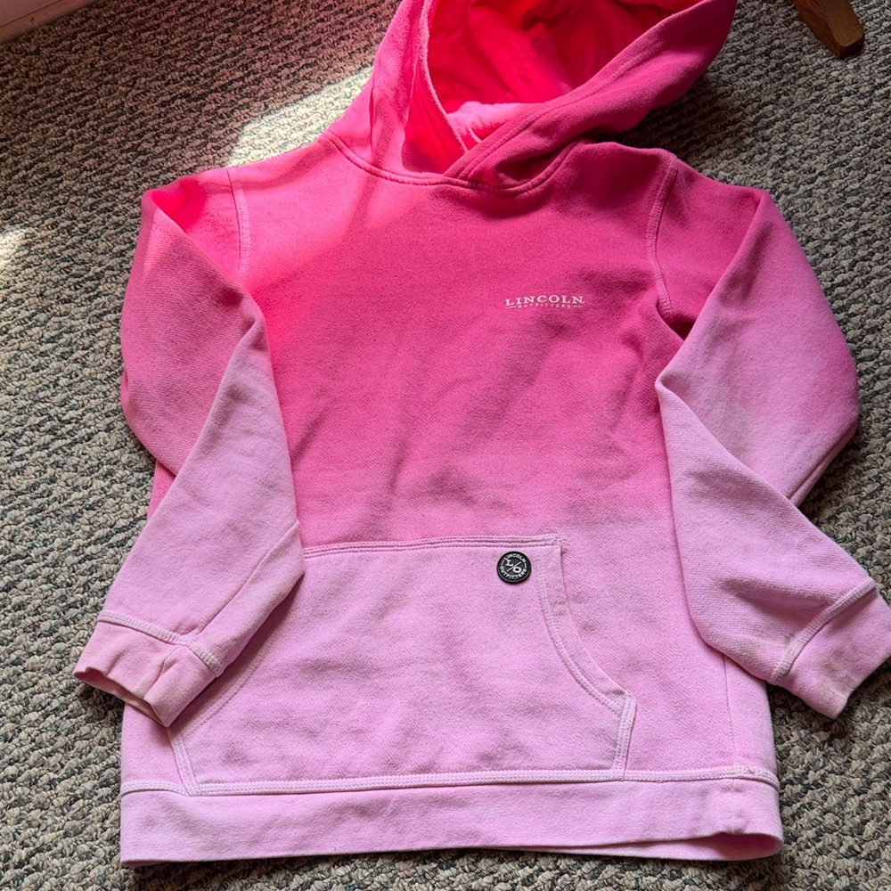 Lincoln Kids' Pink Ombre Pullover Hoodie